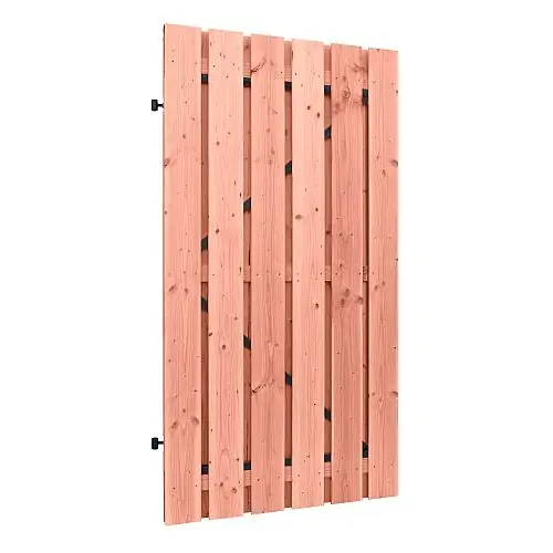 Douglas plankendeur geschaafd op zwart stalen frame 16 mm 100x195 cm Hoge Kwaliteit