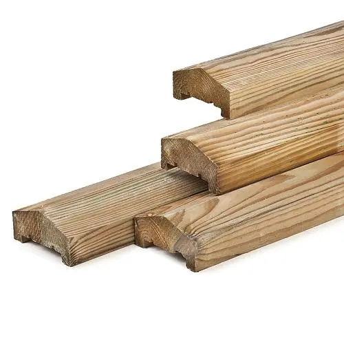 Afdeklat piramide geïmpregneerd recht 3-planks 240 cm Lage Prijs