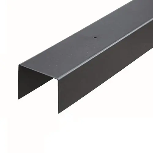 Dagaanbieding Afdeklat zwart gepoedercoat 3-planks 180 cm