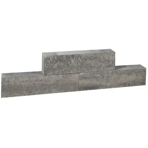 Forto walling 60x10x10 cm grijs zwart Must-Have