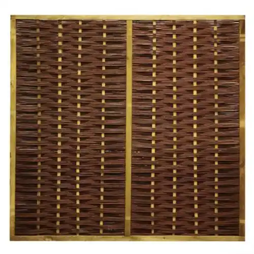 Wilgenscherm 180x180 cm in houten frame 44 mm Superprijs