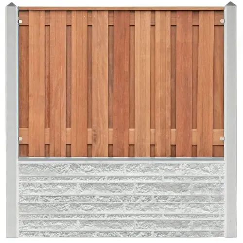 Koop Vandaag Hout-betonschutting motief grijs i.c.m. tuinscherm Dronten 21-planks