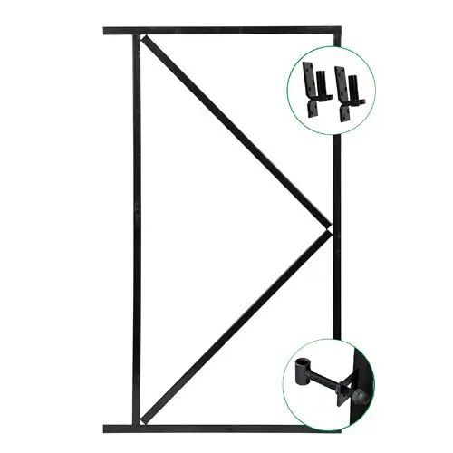 Speciale Aanbieding Deurframe ijzer 155x90 cm zwart gespoten