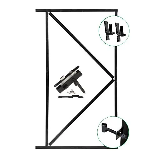 Deurframe ijzer zwart gespoten 155x100 cm Koop Online