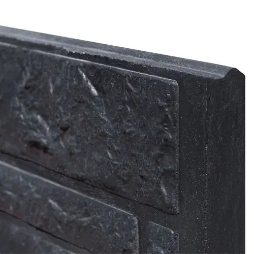 Betonnen onderplaat antraciet 3,5x36x184 cm rotsmotief dubbelzijdig gecoat Beste Prijs