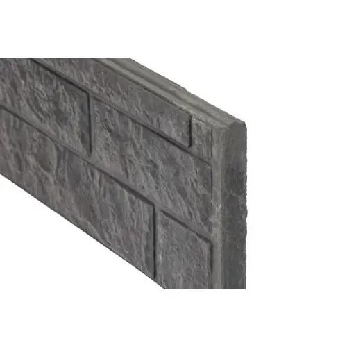 Betaalbaar Betonnen vulplaat antraciet 4,8x20x184 cm rotsmotief