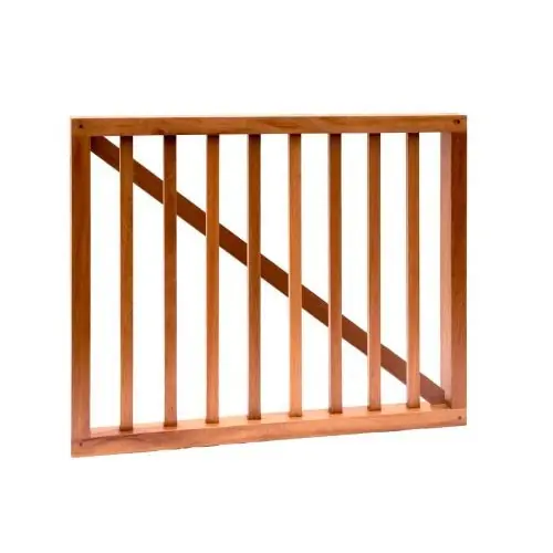 Hardhouten spijlenhek poort 80x100 cm Korting