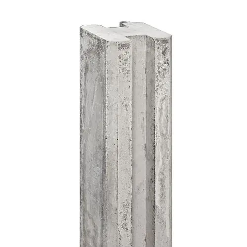 Betonpaal Reest grijs sleuf 11,5x11,5x298 cm kabeldoorvoer Uitverkoop