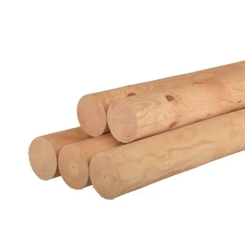 Ronde paal vuren gefreesd Ø8x300 cm haaks Lage Prijs
