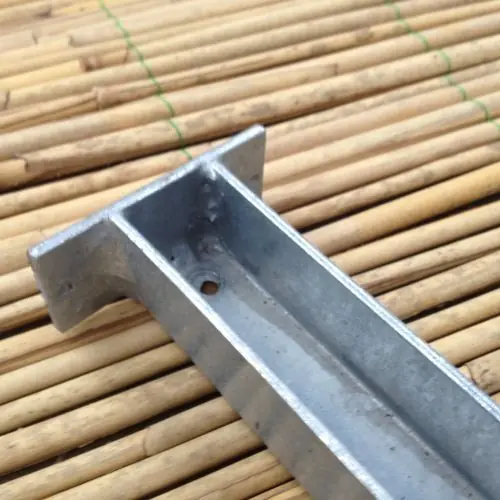 U-profielen t.b.v. bamboescherm gegalvaniseerd 60 cm (2 stuks) Exclusieve Aanbieding