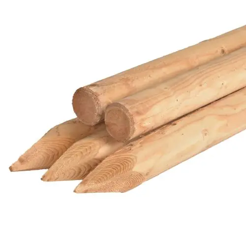 Ronde paal grenen gefreesd Ø7,5x250 cm Lage Prijs