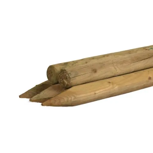 Ronde paal grenen gefreesd groen geïmpregneerd Ø7,5x180 cm Alleen Vandaag