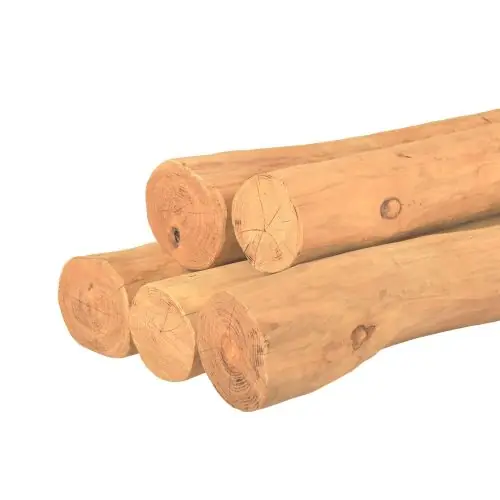 Ronde paal robinia spintvrij geschuurd Ø10-14 cm Flitsaanbieding