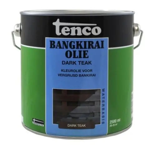 Tenco Bangkirai olie Dark Teak 2,5 liter Beperkte Voorraad