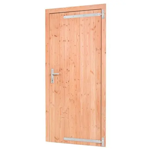 Enkele dichte deur Red class wood 100x205 cm RVS beslag RD K226273 Uitverkoop