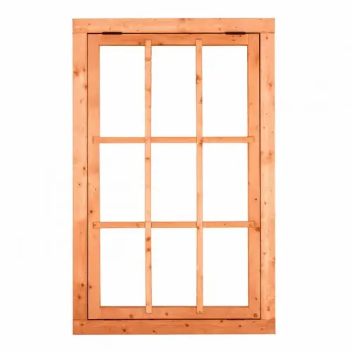 Uitzetraam Red class wood 9 ruits zwart beslag 100x155,4 cm Must-Have