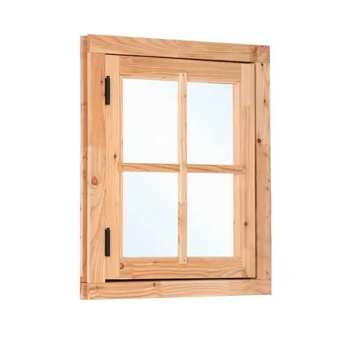 Dagaanbieding Douglas draairaam dubbel glas zwart beslag 90x105 cm linksdraaiend