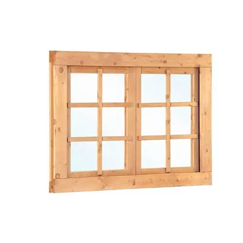 Veilige Betaling Douglas uitzetraam dubbel glas RVS beslag 125,2x90 cm