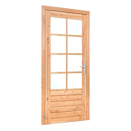 Must-Have Douglas enkele glasdeur dubbel glas RVS beslag 100x205 cm linksdraaiend
