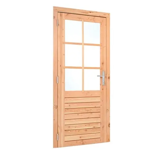Douglas enkele glasdeur RVS beslag 100x205 cm linksdraaiend Superprijs
