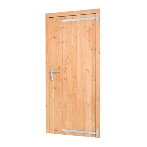 Op = Op Douglas enkele klampdeur RVS beslag 100x205 cm rechtsdraaiend