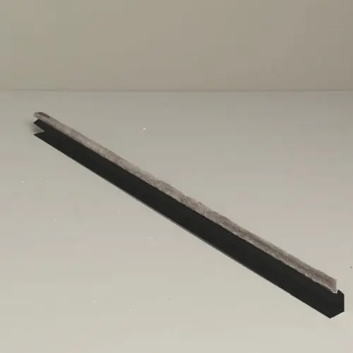 Glazen schuifwand tochtborstel enkel 265 cm zwart Bestseller