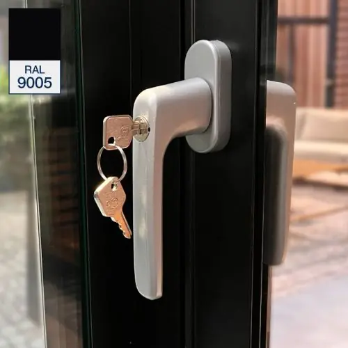 Shop Nu Glazen schuifwand middensluiting zwart