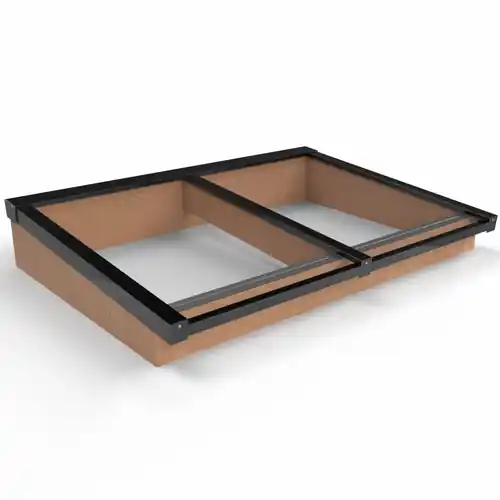 Koopje Douglas lichtstraat zwart lessenaarsdak gelaagd glas 158,2x100 cm