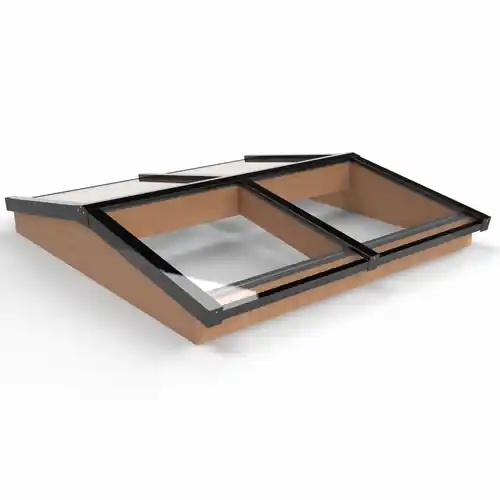 Douglas lichtstraat zwart zadeldak gelaagd glas 158,2x155 cm Betaalbaar