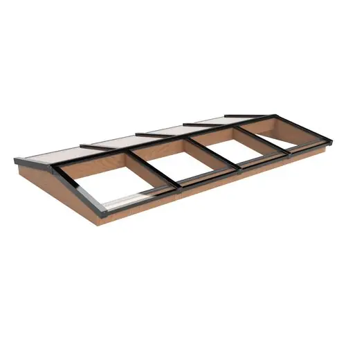 Gratis Retour Douglas lichtstraat zwart zadeldak gelaagd glas 322,2x155 cm