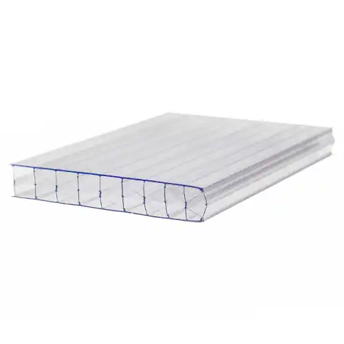 Superprijs Polycarbonaat kanaalplaat 1 zijdig UV glashelder 2000 x 980 x 16 mm