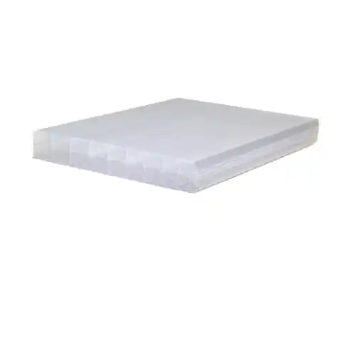 Finale Uitverkoop Polycarbonaat kanaalplaat 1 zijdig UV opaal wit 4000 x 980 x 16 mm