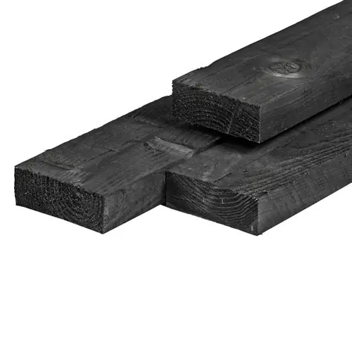 Regel douglas bezaagd 6,3x17,5 cm zwart geïmpregneerd Laatste Kans