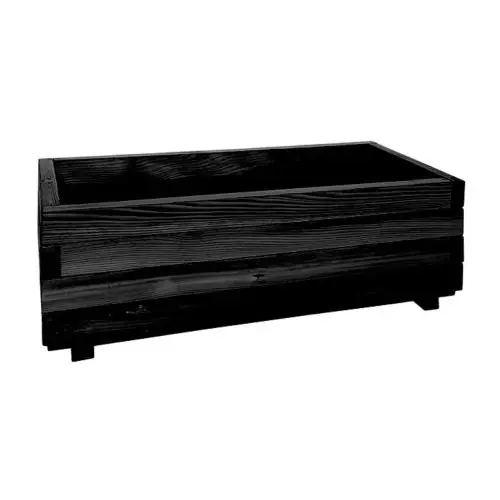 Fabrieksprijs Bloembak rechthoek 32x92x42 cm zwart geïmpregneerd