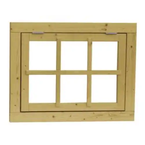 Beperkt Aanbod Vuren 6-ruits uitzetraam 89,9x70,3 cm groen geïmpregneerd