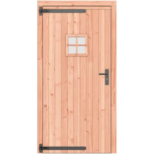Douglas enkele deur 108x209 cm ld zwart beslag kleurloos geïmpregneerd 1073316 Laatste Versie