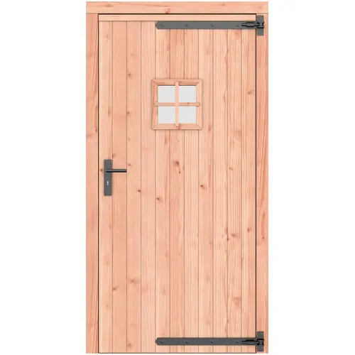 Koop Vandaag Douglas enkele deur 108x209 cm rd zwart beslag kleurloos geïmpregneerd 1073320