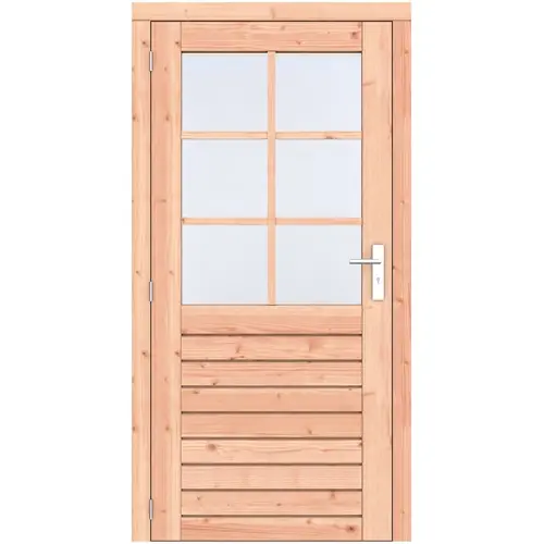 Betrouwbaar Douglas enkele deur Prestige 108x209 cm ld RVS beslag 1073276