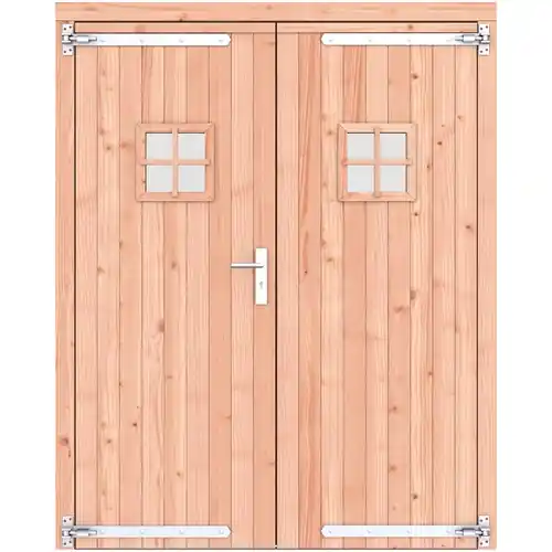 Douglas dubbele deur 168x209 cm verzinkte hengen RVS beslag 1073264 Meest Verkocht