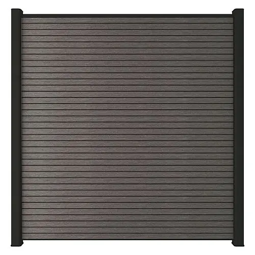 NewTechWood co-extrusie composiet scherm triple silver gray 180x180 cm Op = Op