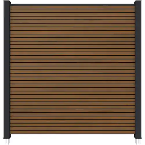 NewTechWood co-extrusie composiet scherm triple teak/zwart 180x180 cm Fabrieksprijs