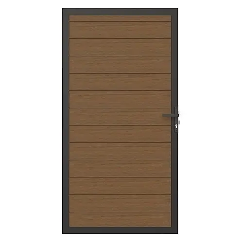 NewTechWood co-extrusie composiet deur glad teak 100x195 cm Lage Kosten