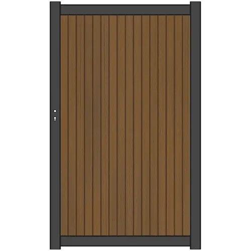 Bestseller NewTechWood co-extrusie composiet deur Premium verticaal triple 97x186 cm Teak