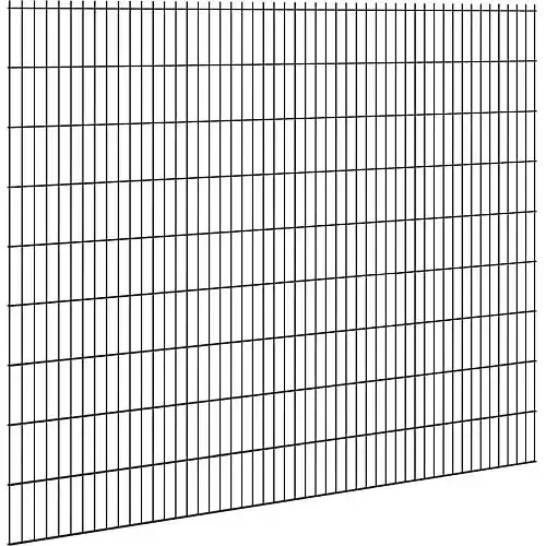 Lage Kosten Hillfence metalen scherm dubbele staafmat 250x183 cm zwart