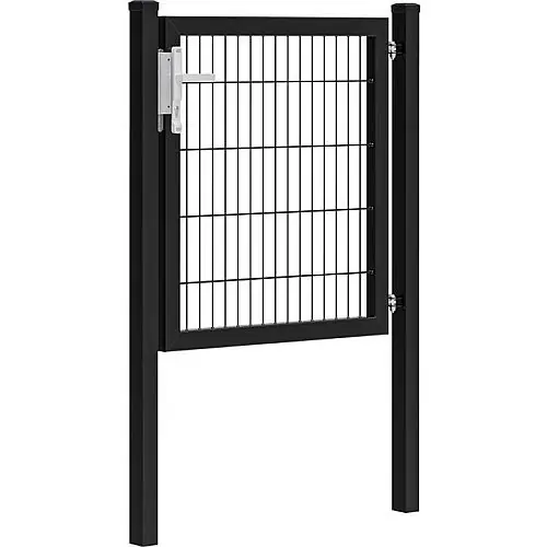 Hillfence metalen enkele poort Premium-line inclusief slot 100x100 cm zwart Favoriet