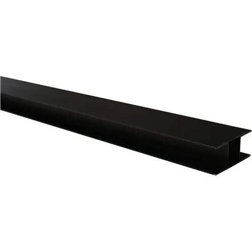 Gecertificeerd H-gleufpaal staal met structuur poedercoating 4,2x9,6x184 cm zwart RAL9005