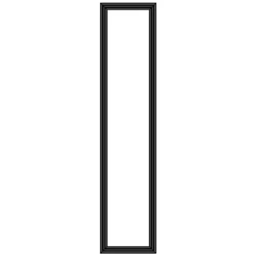 Dagaanbieding Aluminium raam zwart gecoat aluminium raamwerk 50x224 cm