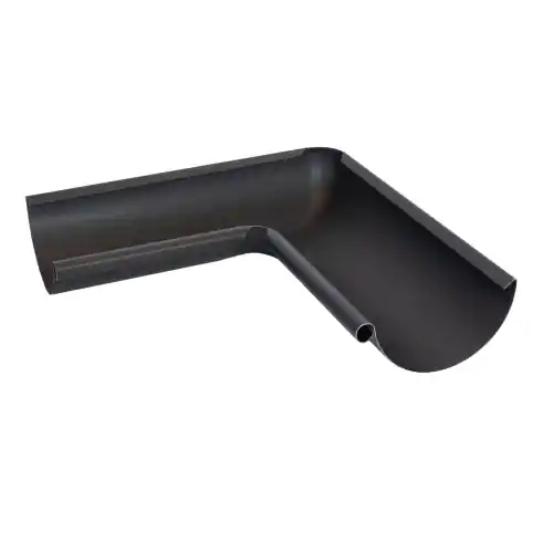 RedFox dakgoot binnenhoek 125mm - RAL 9005 Hoge Kwaliteit