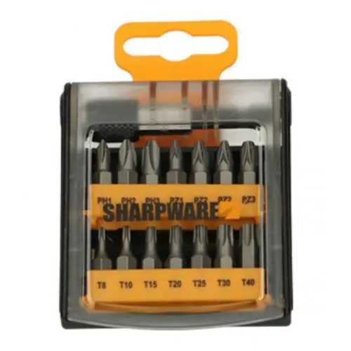 Sharpware bitset 15 delig + bithouder Exclusieve Aanbieding