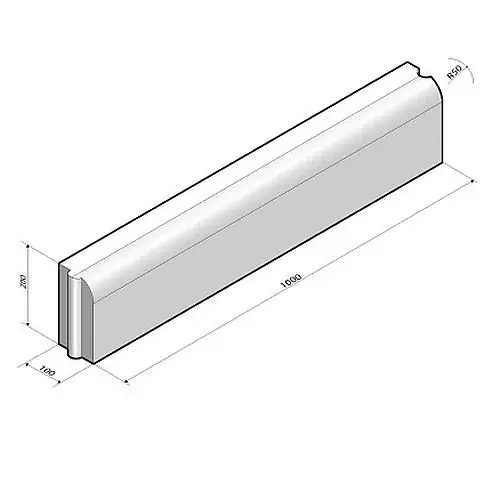 Gazonband 10x20x100 cm grijs Direct Verzonden